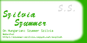 szilvia szummer business card